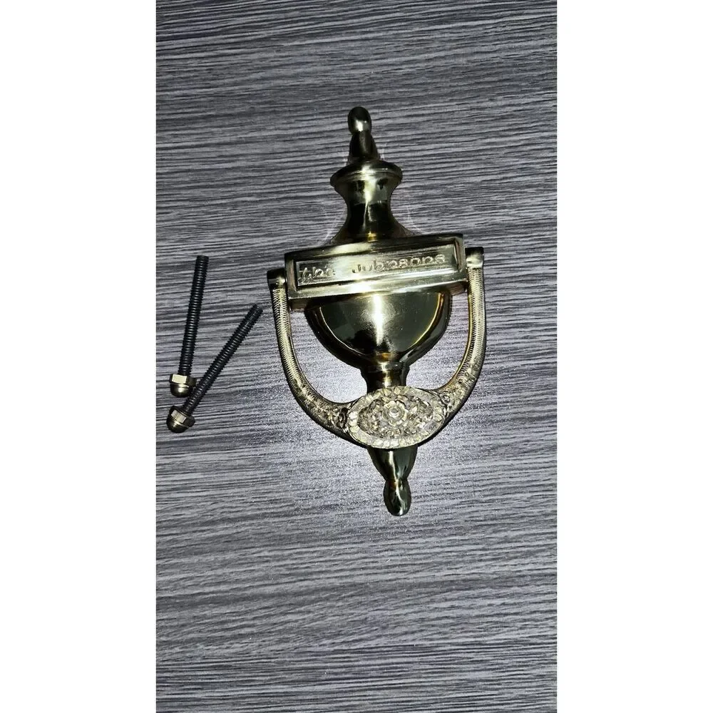 Door Knocker traditional Style Engraved The Johnsons Brass Vintage  2 Screws 4”
